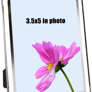 ABAJI 3.5x5 Glass Frame Small Photo High Transparency Vertical and Horizontal Style for Desk Shelf and Office Table Family Gallery and Wedding or Holiday Decoration