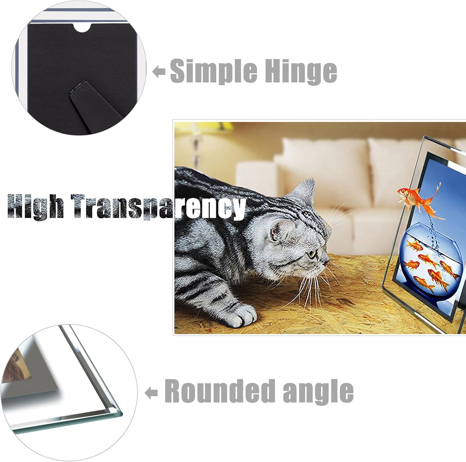 ABAJI 3.5x5 Glass Frame Small Photo High Transparency Vertical and Horizontal Style for Desk Shelf and Office Table Family Gallery and Wedding or Holiday Decoration - Image 5