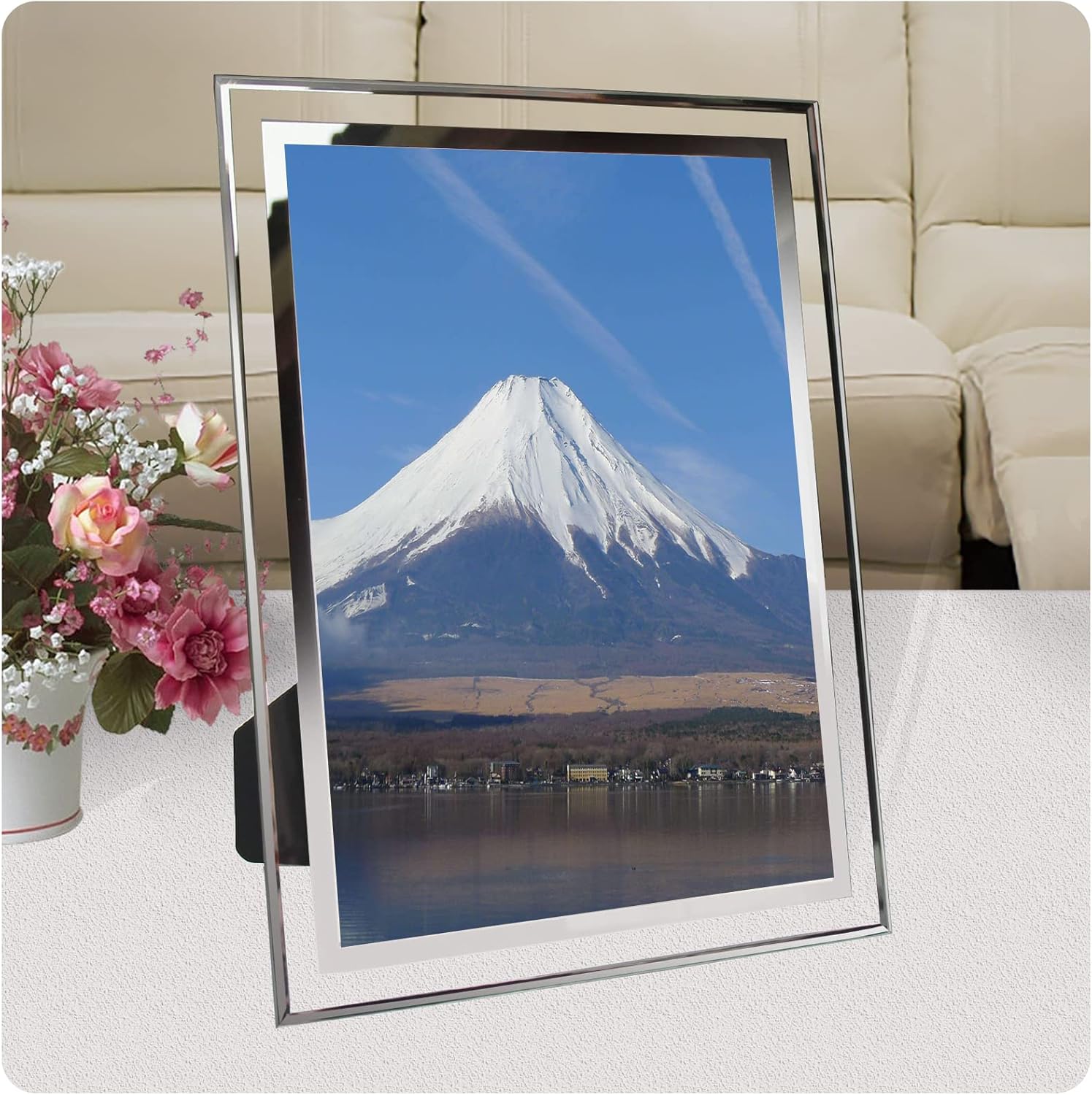 ABAJI 3.5x5 Glass Frame Small Photo High Transparency Vertical and Horizontal Style for Desk Shelf and Office Table Family Gallery and Wedding or Holiday Decoration - Image 8