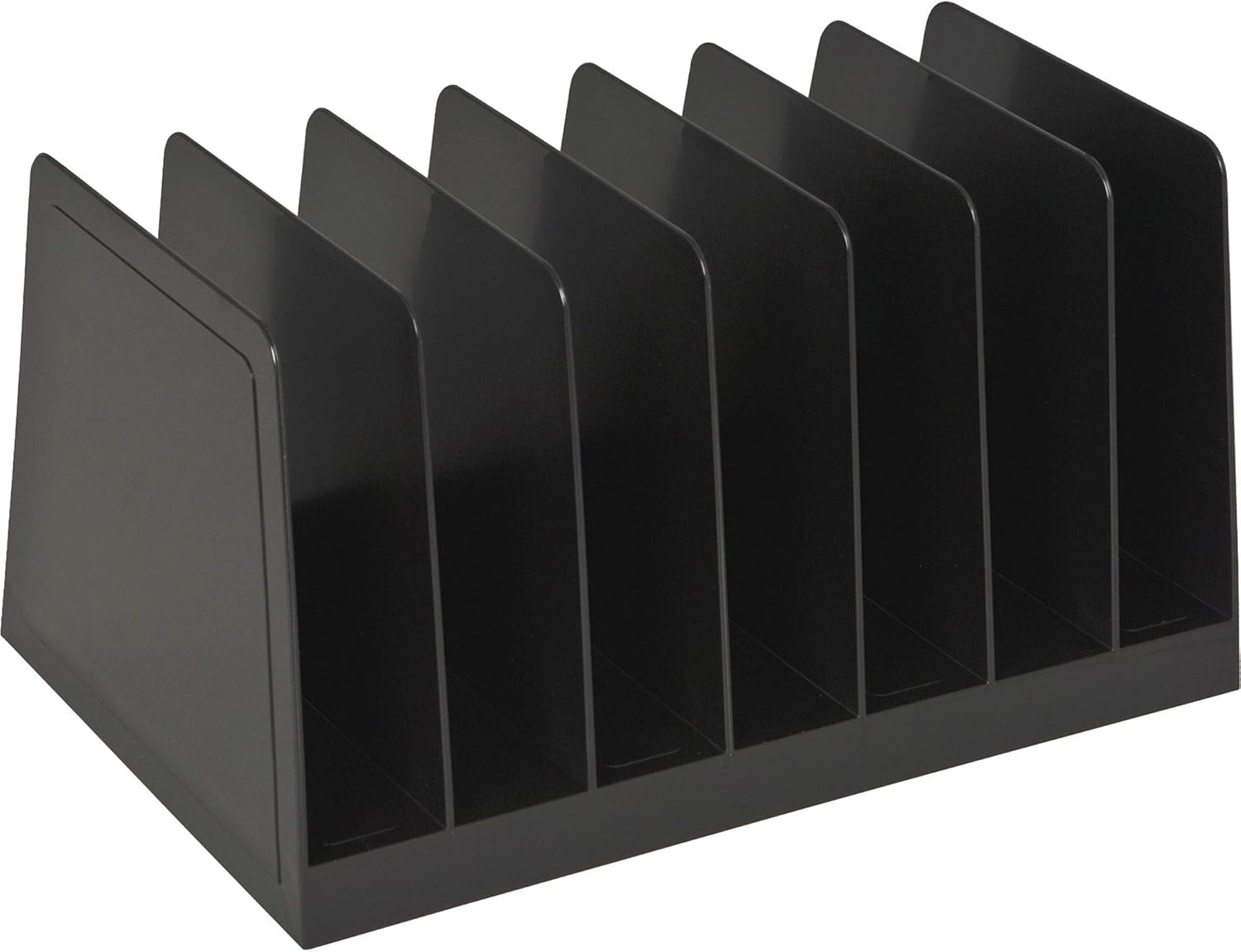 Desktop File Organizer, Mail Organizer, 7 Compartments Office File Sorter, for Easy access to your files, Invoices, Letters and more - 4.5" Height x 8.8" Width x 5.5" Depth - Black, Eco-Friendly - Image 3
