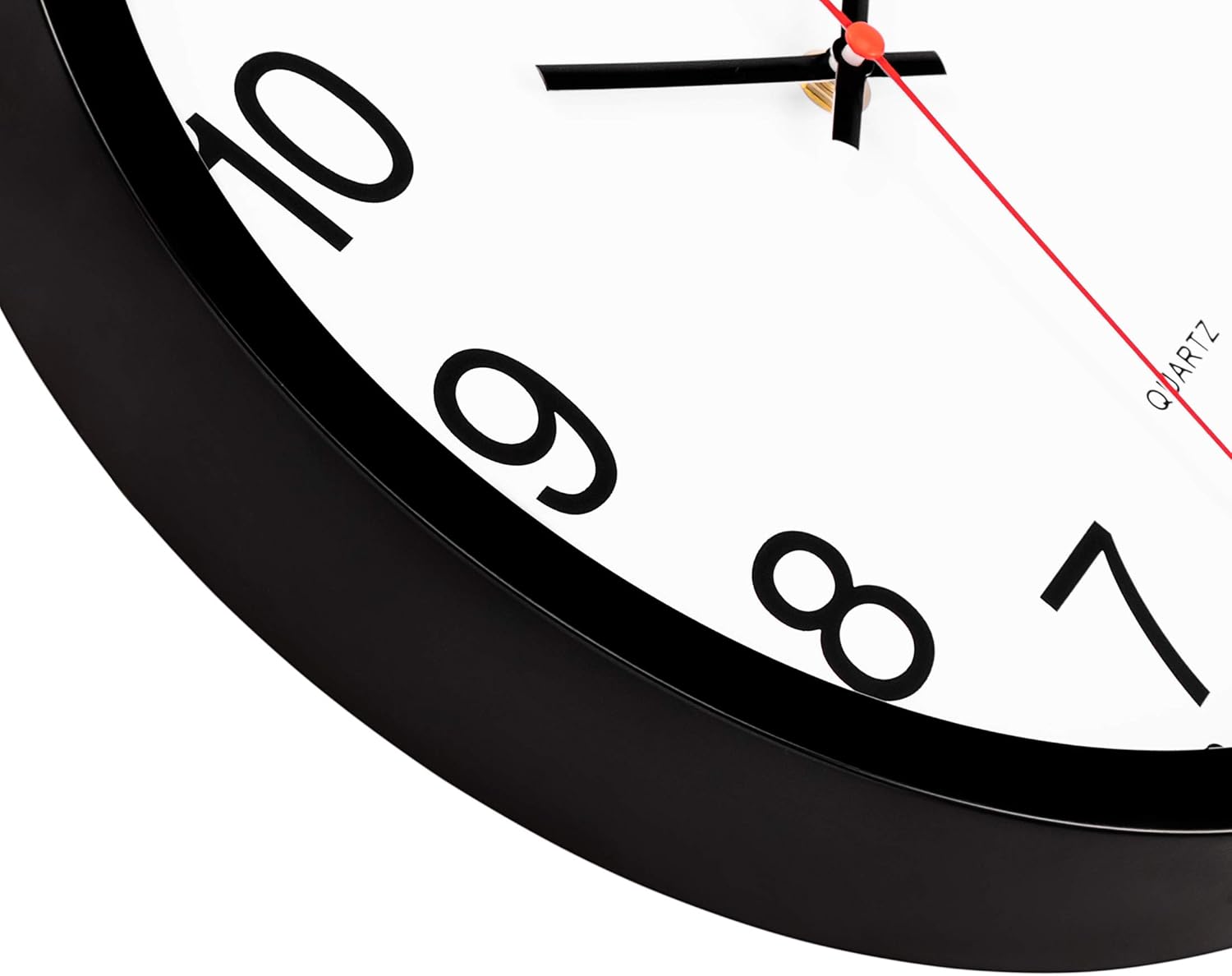 Foxtop Black Wall Clock Silent Non-Ticking 12 Inch Quartz Battery Operated Round Analog Wall Clock for Classroom School Office Living Room Bedroom Home - Image 4