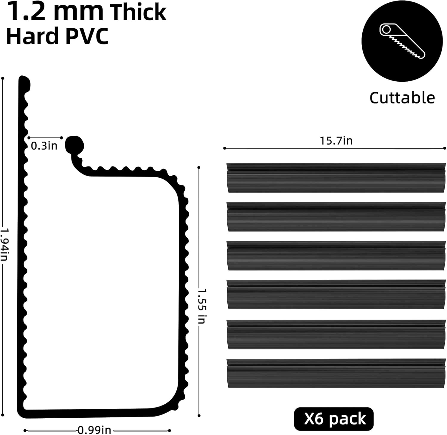 YECAYE 6X15.7in Cable Management, Cord Organizer,Easy Install Self-Adhesive Cord Hider, Cable Organizer, Cable Hider for Home & Office,Child & Pet Proof, Black - Image 5
